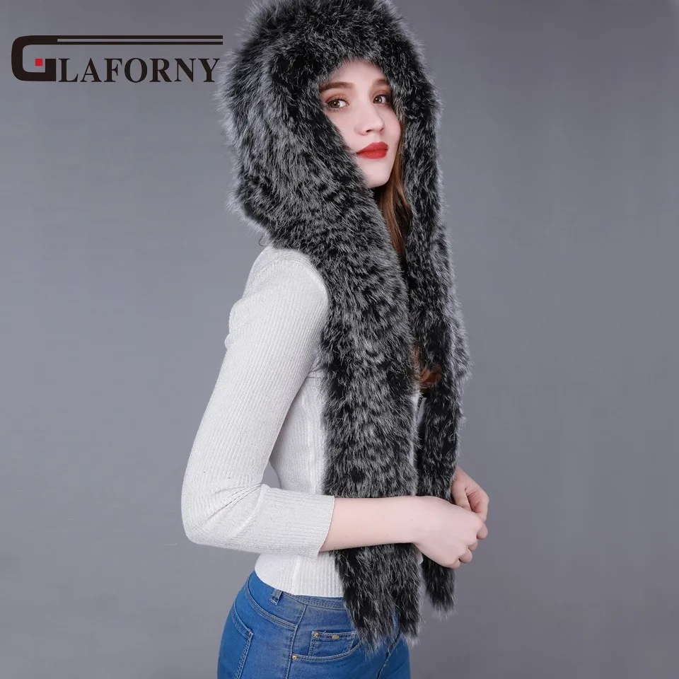 Шапка Glaforny 2018 из натурального меха лисы шапка женская зимняя Модная Повседневная