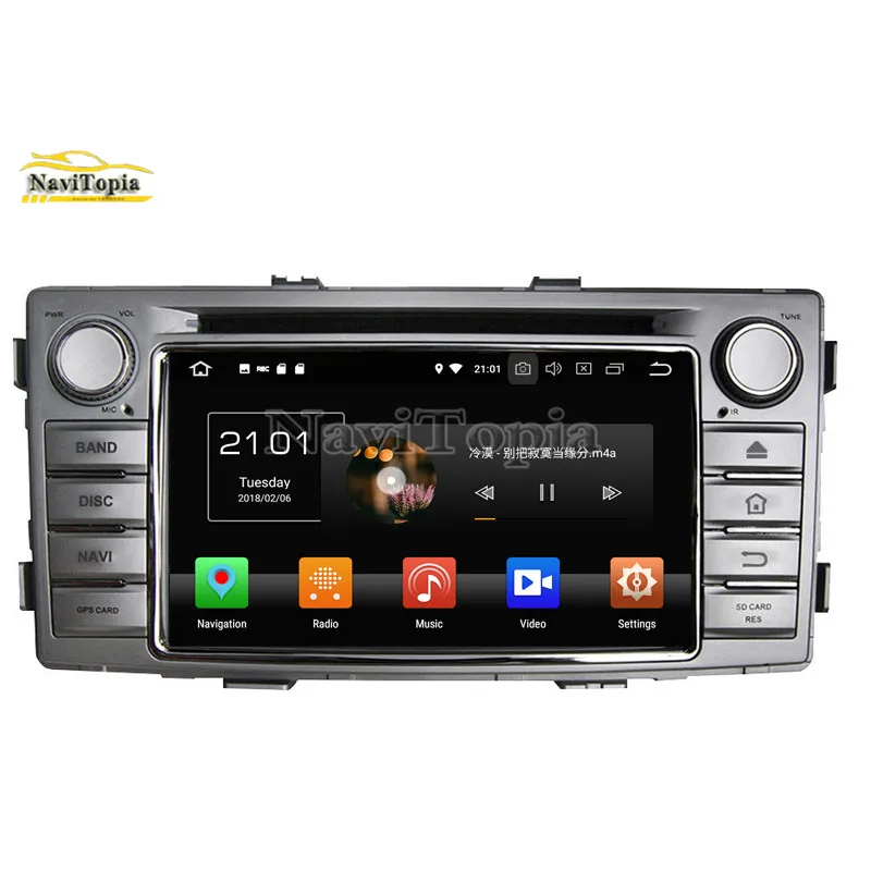 NAVITOPIA 6 2 дюймов 4G + 64G Восьмиядерный Android 9 0 автомобильный dvd плеер для Toyota Hilux 2012