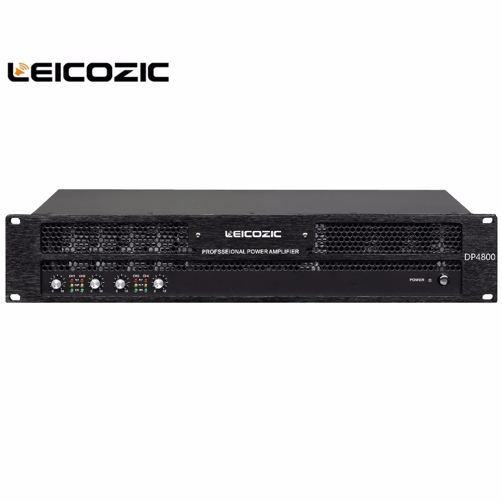Leicozic DP4800 Макс. 1100 Вт* 4 усилитель мощности Профессиональный стерео усилитель 800 Вт* 4 канальный усилитель для сцены, церкви, студии