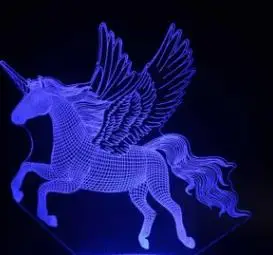 Подарок единорога детский ночник на Рождество 3D ночник лошадь подарки светодиодные иллюзии лампы подарки на день рождения для девочек домашний декор - Испускаемый цвет: style 9