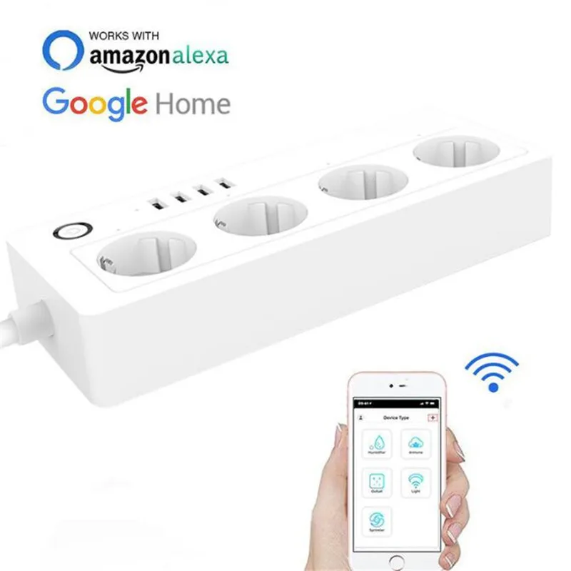 Смарт розетки PLYMOTON с Wi Fi и 4 USB портами|Умные розетки| |