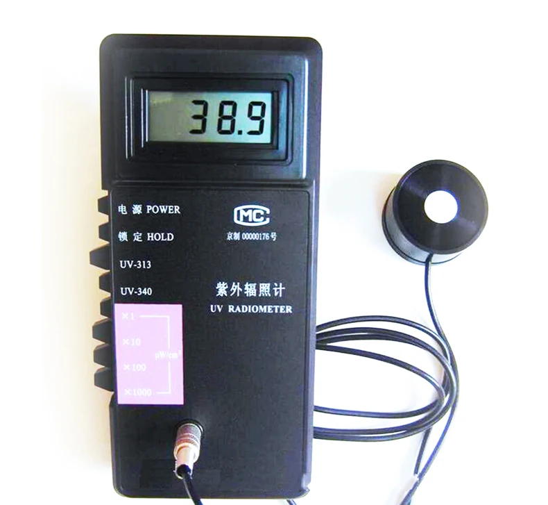 UV-340 цифровой портативный Ультрафиолетовый радиометр UV-340(315-370) Профессиональный высокоточный измерительный прибор вторичный светильник