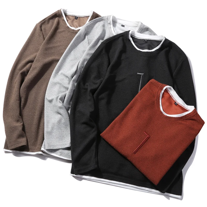 Толстовки из двух предметов мужские однотонные худи с простым рисунком осень