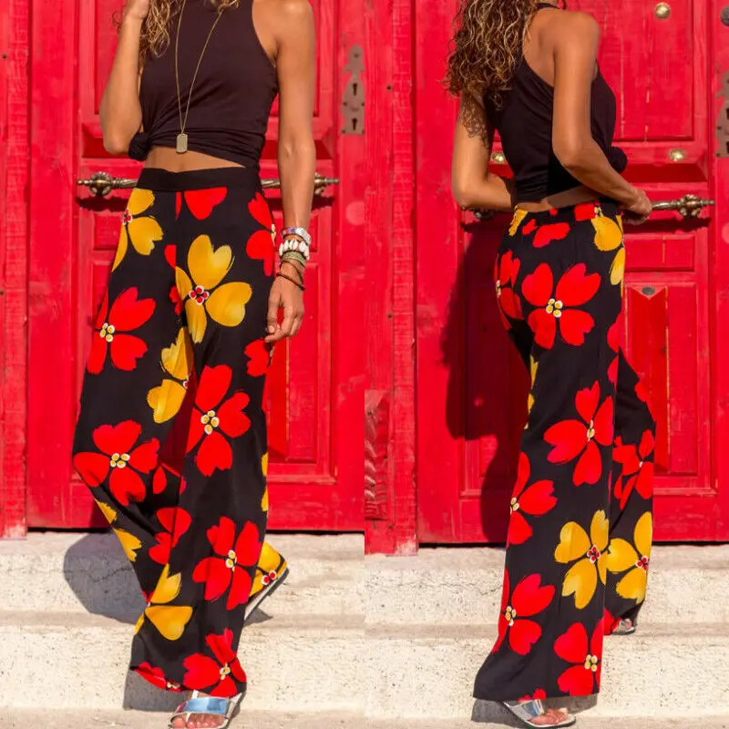 Горячая Распродажа 2019 женские летние сексуальные удобные мешковатые брюки Boho