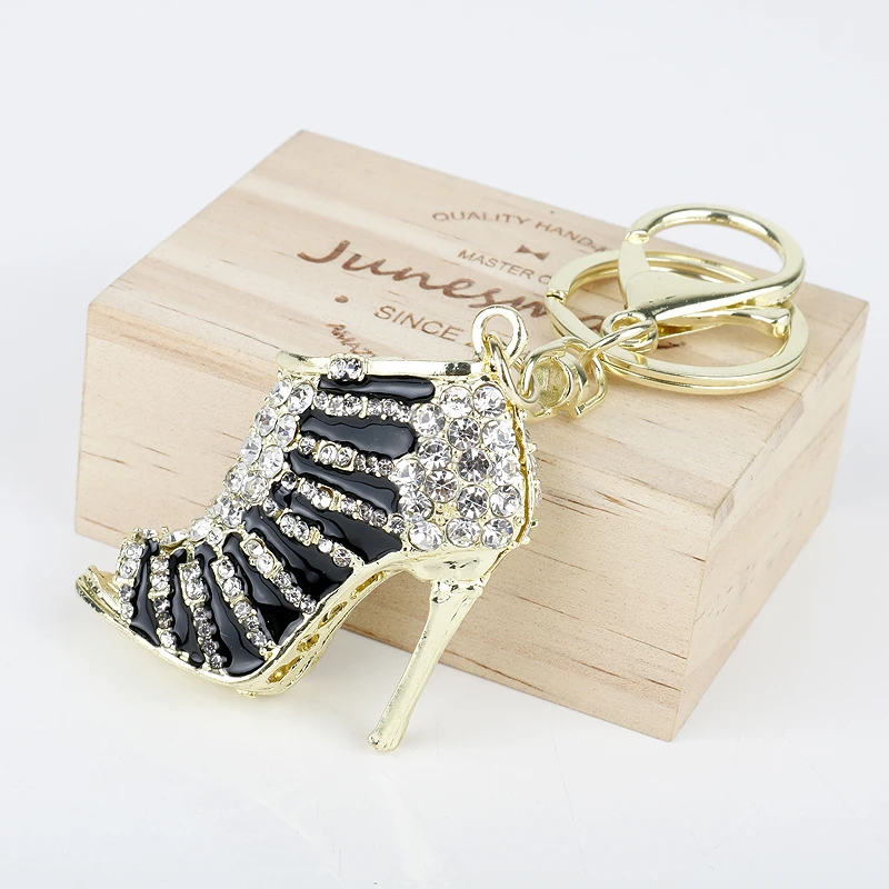 dongsheng 2018 Creative High Heel Shoes Keychains Rhinestone Keyring Women Handbag Key Holder | Украшения и аксессуары
