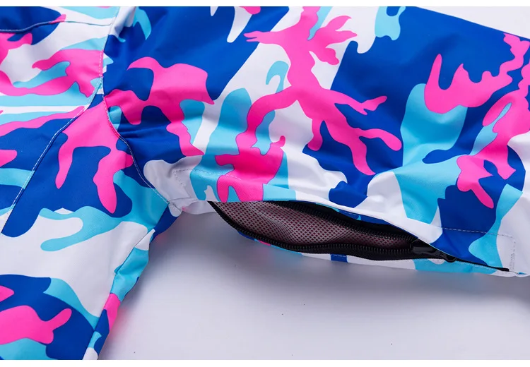 Camouflage Children's Ski Clothing Girls Suit Windproof Waterproof Warm Thickened Single Board Double Set | Детская одежда и