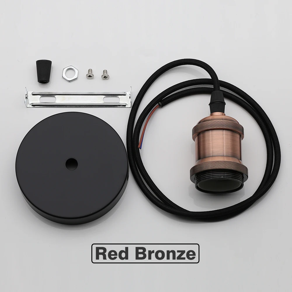 Red Bronze Современный алюминиевый подвесной светильник E27 держатель лампы 110 В 220 В Светодиодный светильник накаливания винтажный Ретро лампа Эдисона Декор Подвесная лампа - Цвет корпуса: Red Bronze