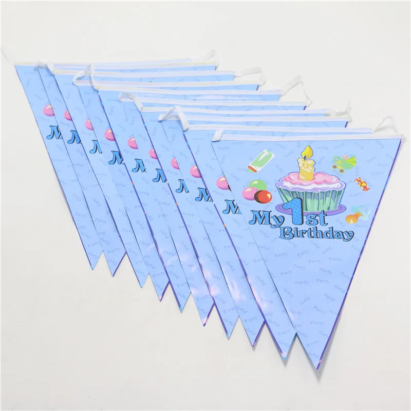 2 5 метров мой первый день рождения мультфильм бумажные флажки украшения в виде