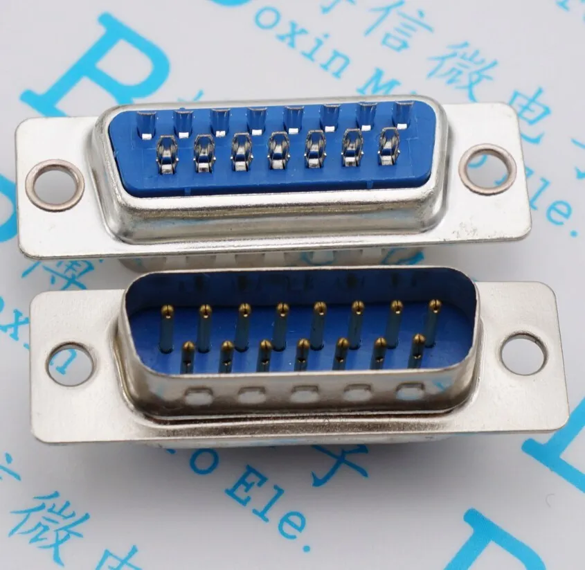 

30pcs DB15 male DB15 male head two rows 15-pin plug wire type