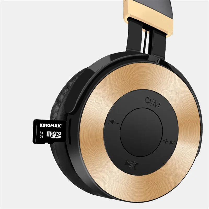 Bluetooth Headphone Headset Gold Wireless Sport with Microphone for iPhone Stereo Portable Headphones | Электроника