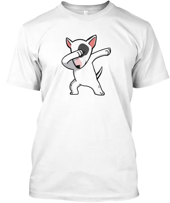 

Funny Dabbing English Bull Terrier Elegant 2019 Fashion 100% Cotton Men Tees Custom Cool Shirts
