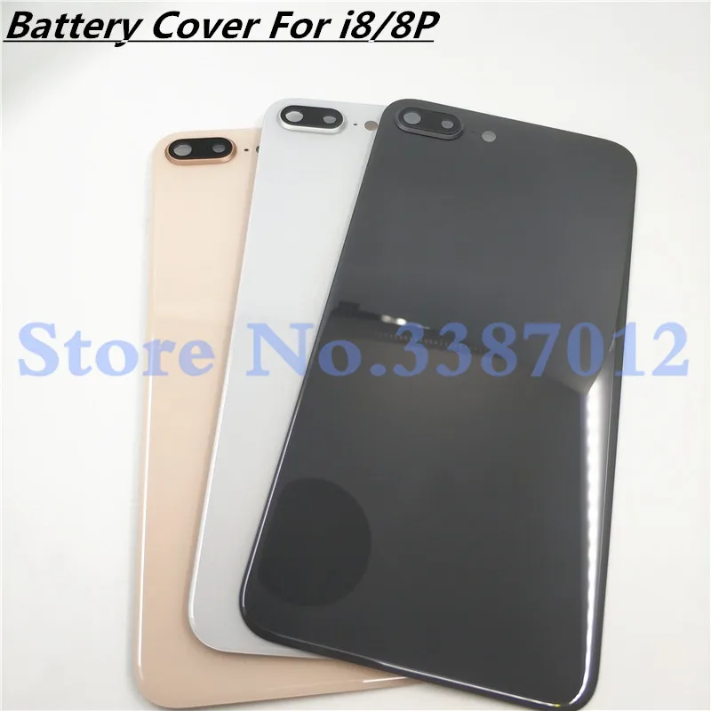 Для Apple iPhone 8 Plus задняя батарея стеклянная крышка задняя дверь корпус чехол для iPhone 8 Задняя стеклянная панель с объективом камеры