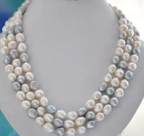 Великолепная 9 10 мм Таити барокко Южное море ожерелье с разноцветным жемчугом 48