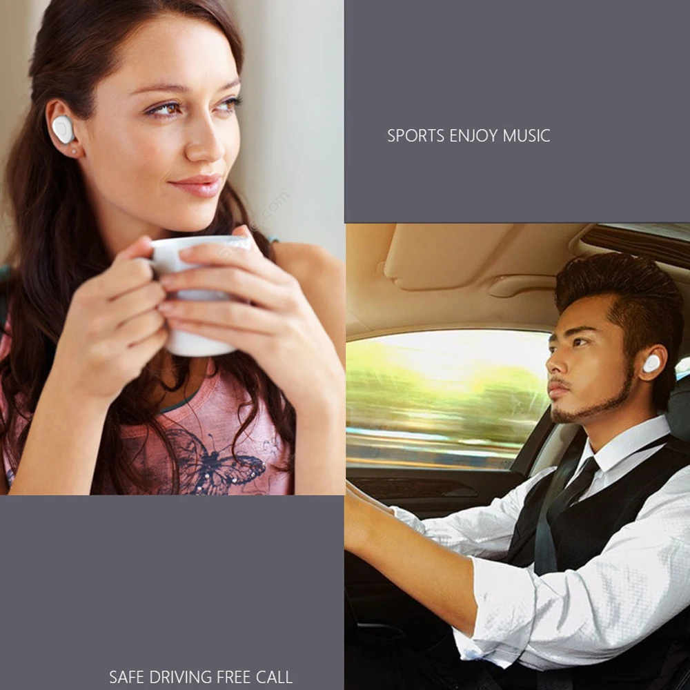 Joinrun сенсорный Управление TWS-X12 Bluetooth наушники гарнитура стерео музыка In-ear Тип V5.0