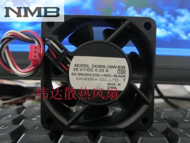 Для NMB 2408NL 09W B39 28V 0.05A 6 см 6020 60*60*20 3 проводной вентилятор|60 fan|6cm fannmb fan |