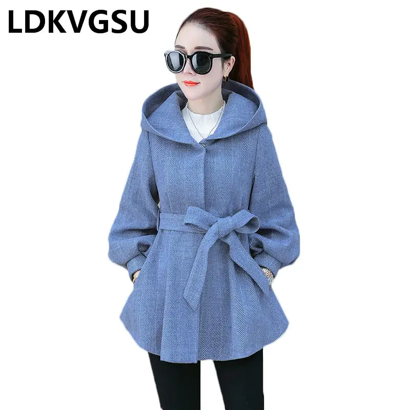 Женская шерстяная куртка на осень и зиму новинка 2018 однобортное повседневное