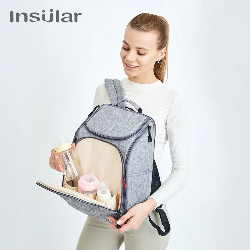 3 цвета модные однотонные Мумия материнства пеленки мешок большой Ёмкость Baby Care