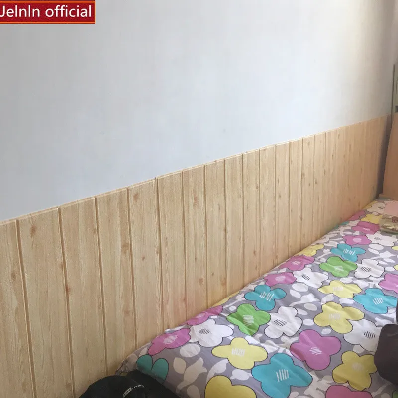 Полосы Древесины Зерновой кирпич 3d пены наклейки на стену гостиная спальня детская комната ТВ диван стены мягкий пакет обои