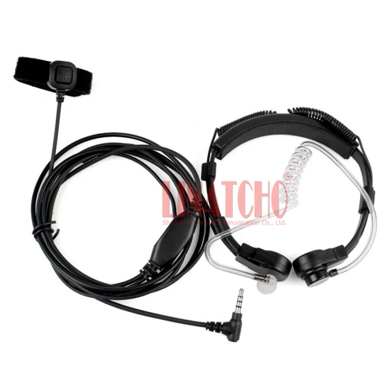 

3.5mm finger PTT VX-3R VX150 VX168 radio adjustable throat mic earphone
