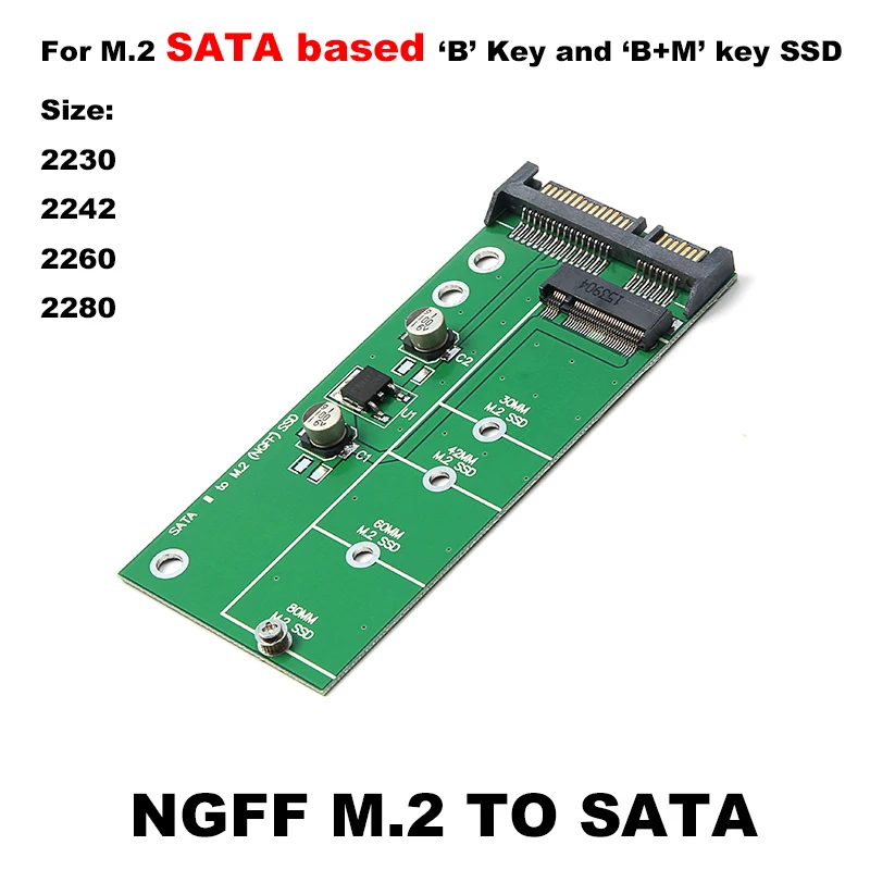 Ключ NGFF ( M2 ) B и ключ + M на базе SATA SSD 2 5 дюйма адаптер M.2 SATAIII 6 Гбит/с конвертирующая