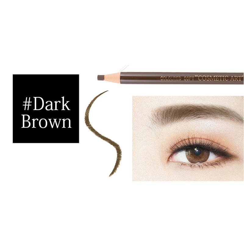 2 шт./лот Microblading Водонепроницаемый карандаш для бровей Enhancer макияж Перманентный макияж бровей 5 цветов карандаш для бровей косметические средства - Цвет: 2pcs Drak Brown