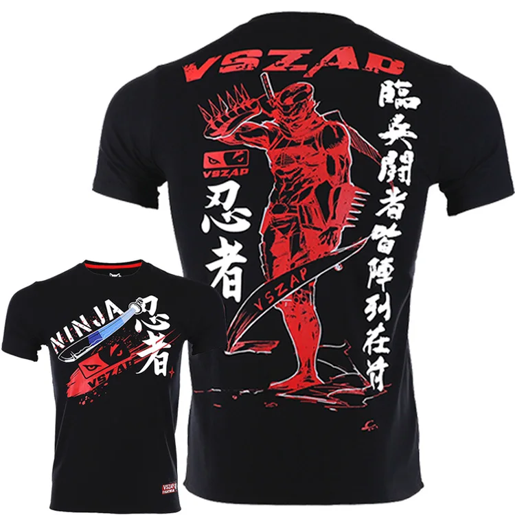 

VSZAP fighting ninja loose MMA fight short sleeved T-shirt Japan leisure fitness brand sports training Thai boxing