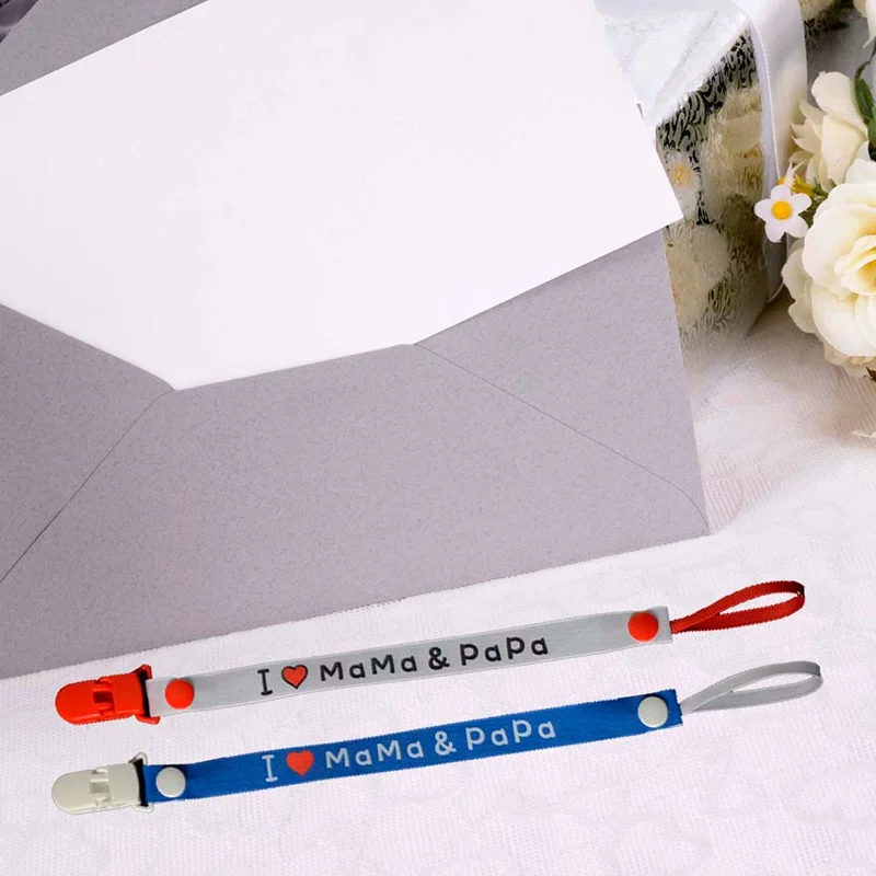 С надписью I LOVE MAM детская пустышка на цепочке с прищепкой цепочка для соски соска