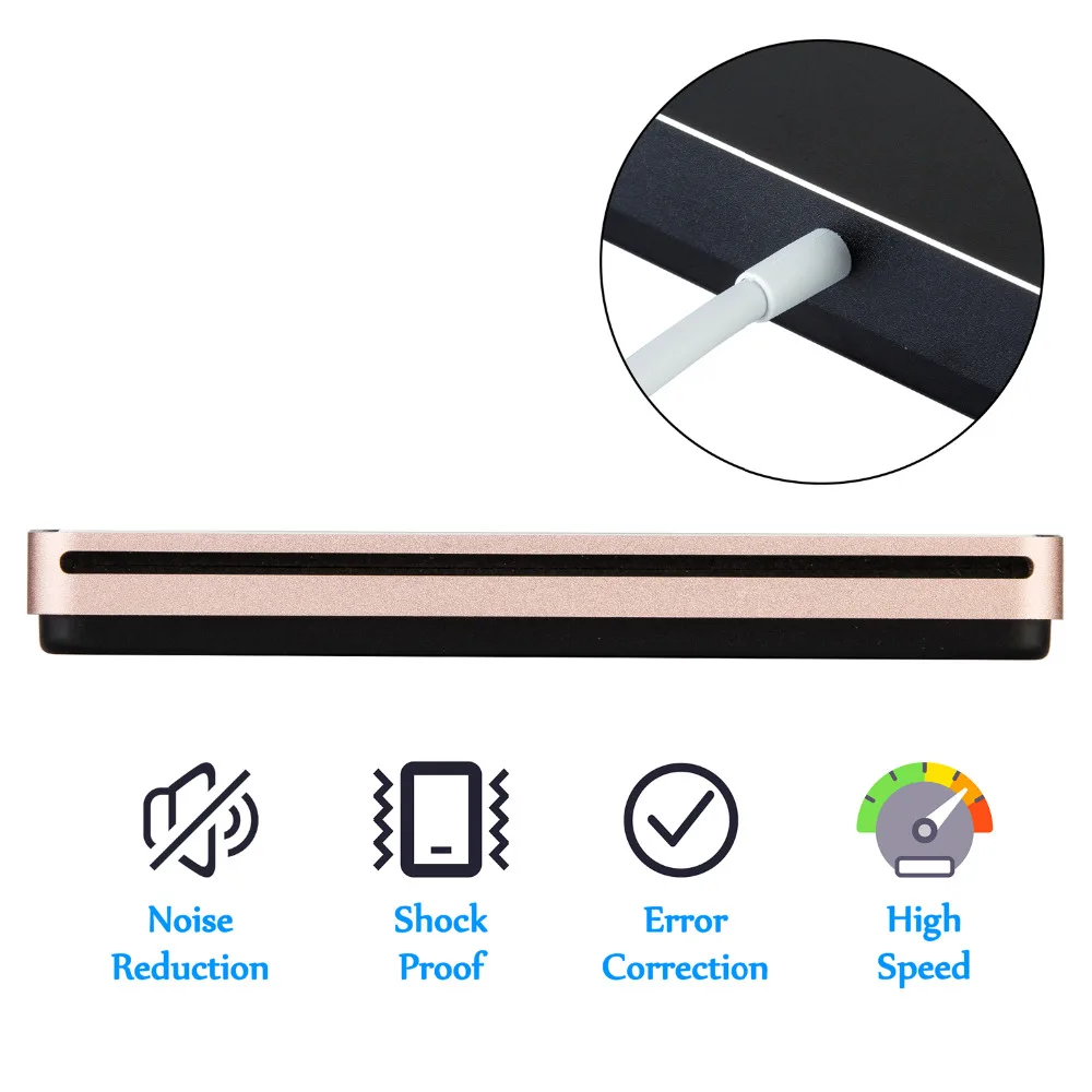 USB3.0 Внешний DVD CD-накопитель USB C Superdrive DVD/CD +/-RW горелки Писатель Для MacBook Pro