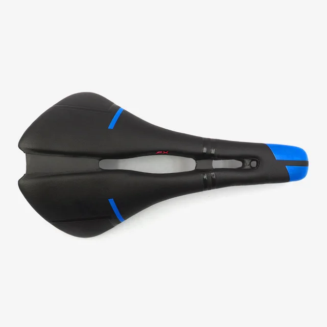 black-blue Велосипедное седло mtb шоссейное Велосипедное полностью углеродное волокно седло взрослое полностью углеродное+ кожаное открытое Велосипедное Сиденье Велосипедное гоночное Седло части - Цвет: black-blue