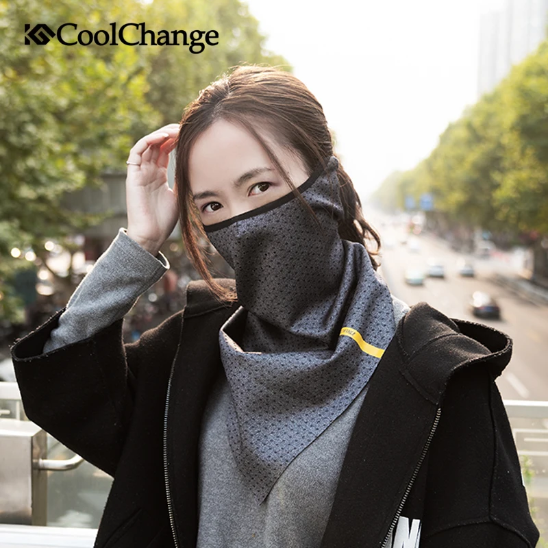 CoolChange Bicycle Mask Winter Warm Face Elastic Cycling Triangle Polar Fleece Breathable Ear Protector Bike Facemask | Спорт и