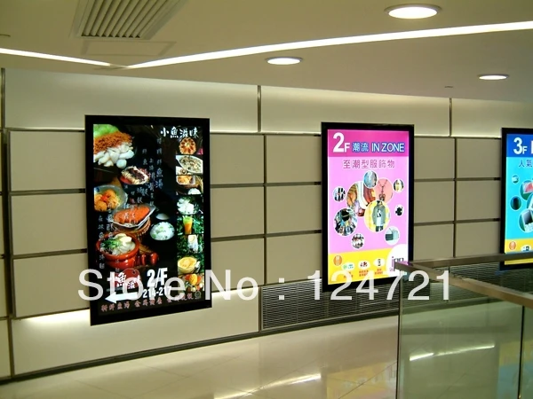 

Slim aluminum frame LED Lightbox/advertise stand display