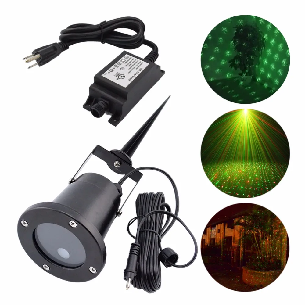 

AUCD Outdoor / Indoor Green Red RG Laser Projector Lights Landscape Garden Yard Home Party Xmas Buried Lighting OD-100RG