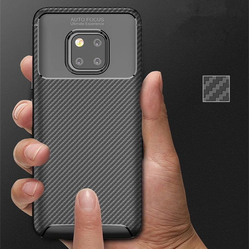 Чехол из углеродного волокна Huawei Mate 20 Pro Mate20 LYA-AL00P LYA-L09 LYA-L29 прочная Противоударная