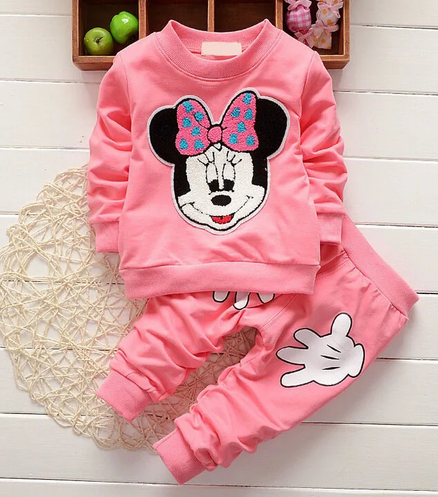 Baby Girl Clothes Set 2017 Autumn Leisure Long Sleeved T-shirts Tops + Pants 2pcs Outfits Tracksuits Kids Bebes Jogging Suits | Детская