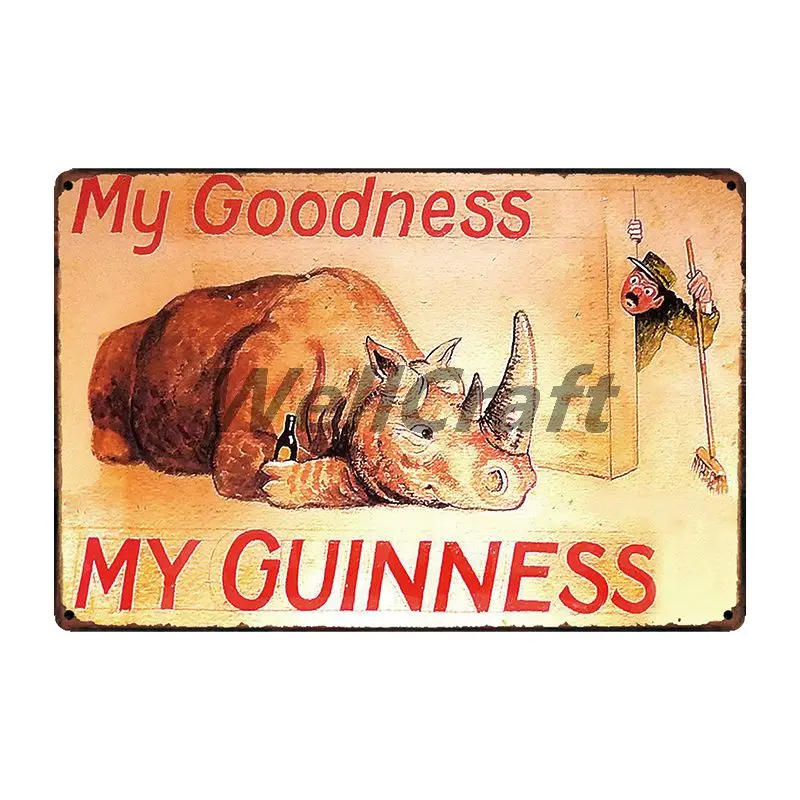 [WellCraft] Guinness рыба птица Солнце металлические знаки постер на стену табличка с
