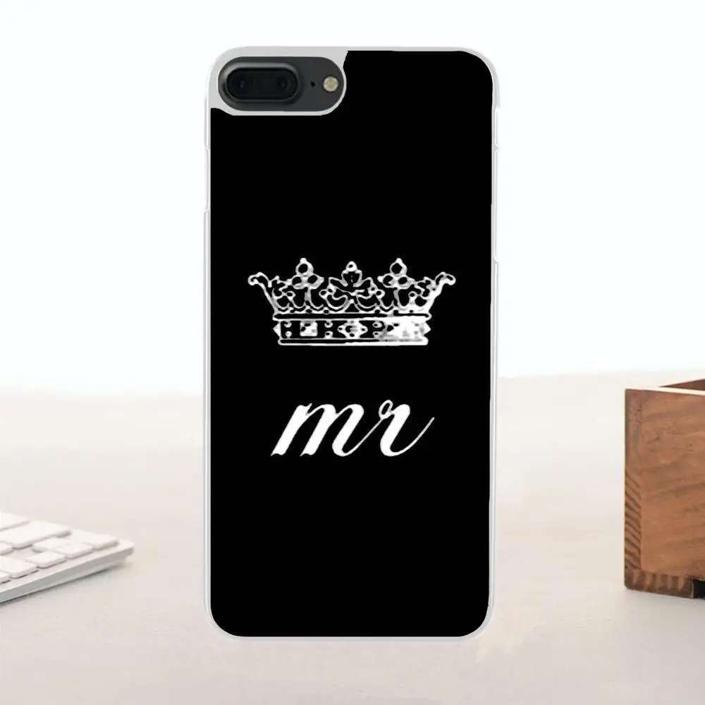 Bixedx для Apple iPhone 4 4S 5 5C SE 6 6S 7 8 Plus X задний Чехол телефона King Queen 01 брендовая пара |