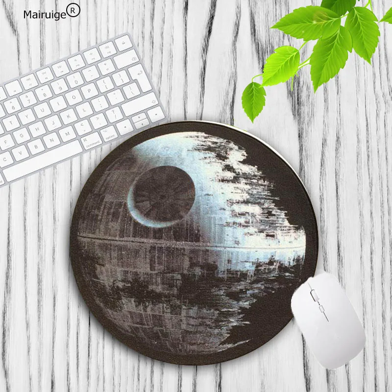 Mairuige Star Wars battleспереди коврик для мыши с рисунком маленький размер 20X20 см 22X22 см круглый игровой Нескользящий Резиновый Коврик