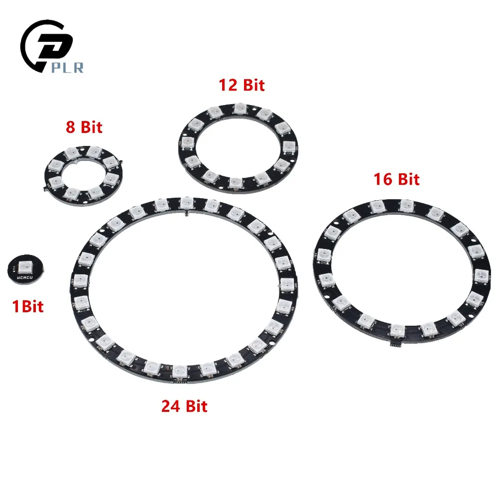 10 шт. RGB светодиодный кольцо 1Bit 8Bit 12Bit 16Bit 24Bit WS2812 5050 + Встроенный драйвера|Подвесные