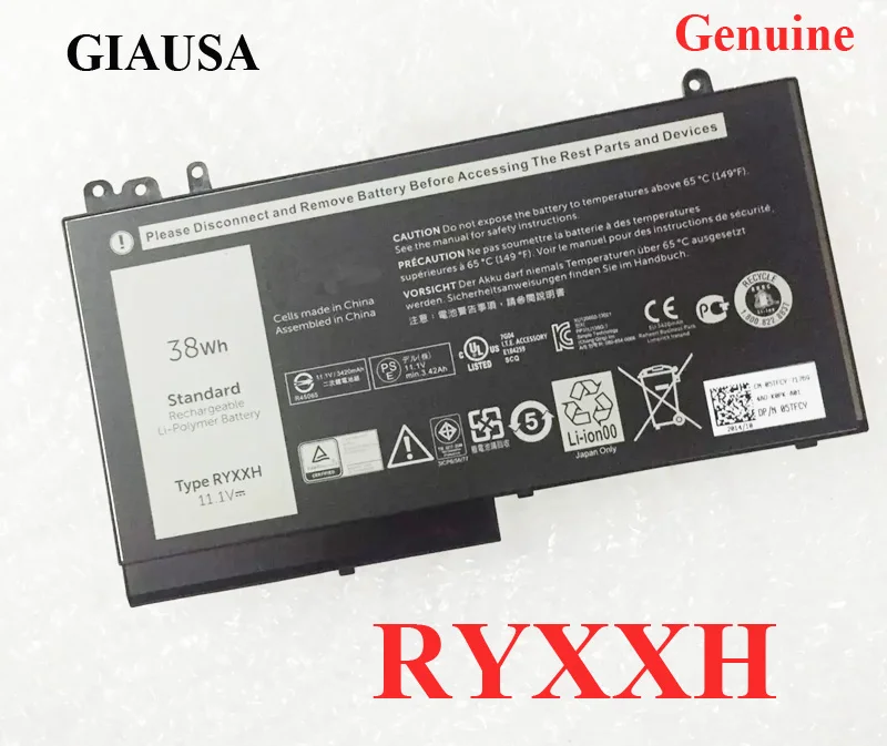 RYXXH батарея для Dell Latitude E5550 E5450 12 5000 0VY9ND 9P4D2 R5MD0 VY9ND|Аккумуляторы ноутбуков| |