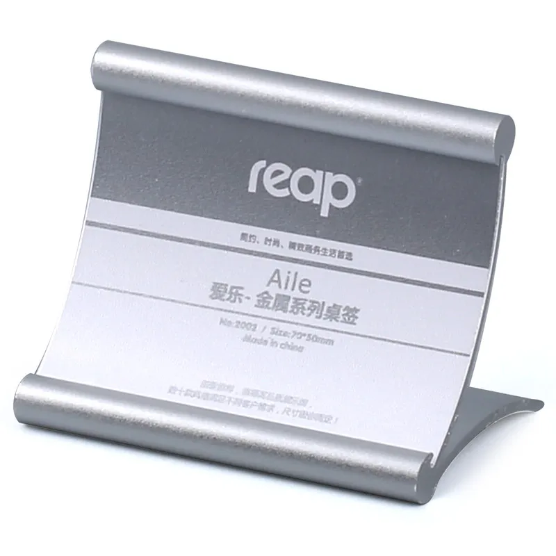 5-pack Reap Alie алюминиевая l-образная настольная рамка карта настольная подставка для демонстрации меню услуги этикетка офис клуб бизнес Ресторан - Цвет: 5802 50x70 sliver