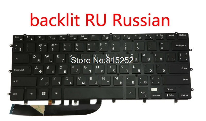 Клавиатура для ноутбука DELL 15 9550 9560 5510 5520 7568 с подсветкой английский(США) RU Русский Аравия AR Бельгии быть Швейцарский SW 0GDT9F 0HPHGJ