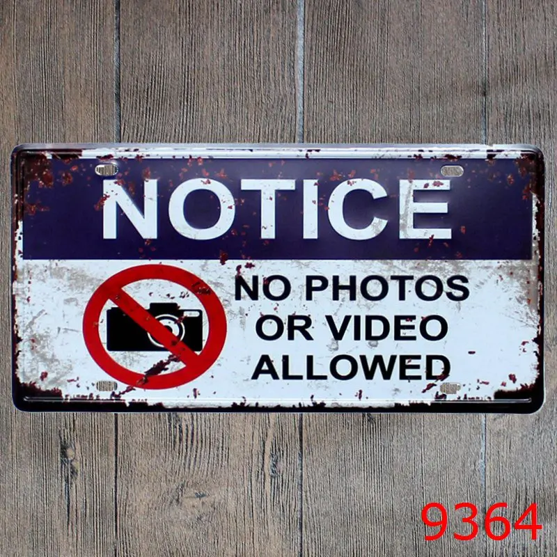 Декор бара предупреждающие металлические пластины винтажный металлический