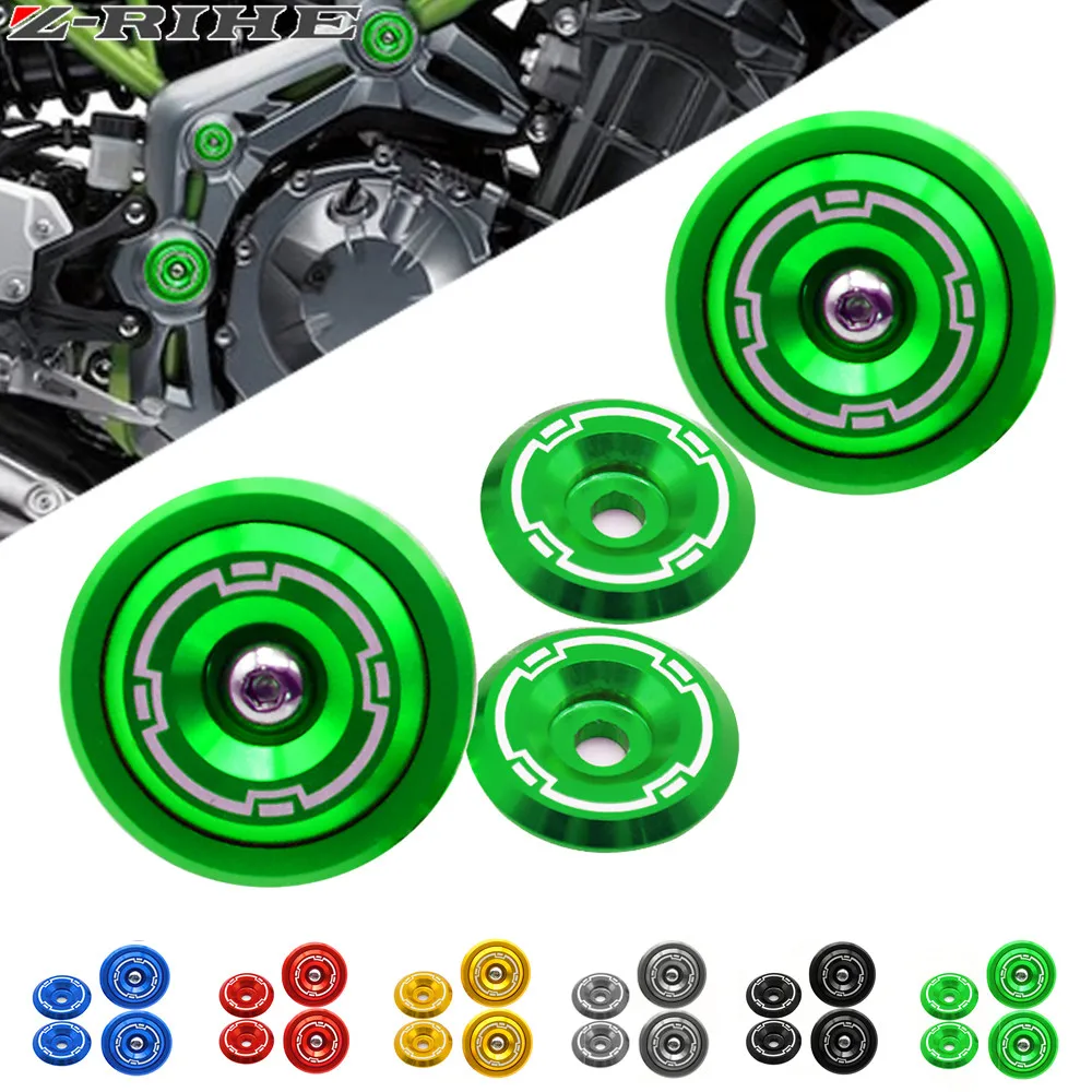 

For Kawasaki Z900 Z 900 2017 2018 Motorcycle Accessories Z900 CNC Aluminum Frame Hole Cap Cover With Screws Fairing Guard Z900