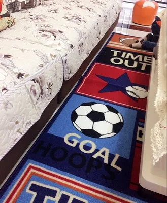 Забавные детские коврики для футбола бейсбола баскетбола напечатанные ковры с