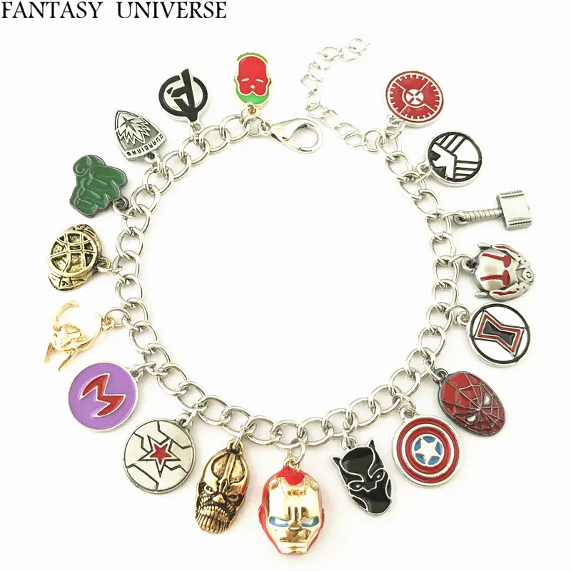 FANTASY UNIVERSE Бесплатная доставка 20pc a lot браслет &quotСупергерои&quot HRFCZLM01|Браслеты с