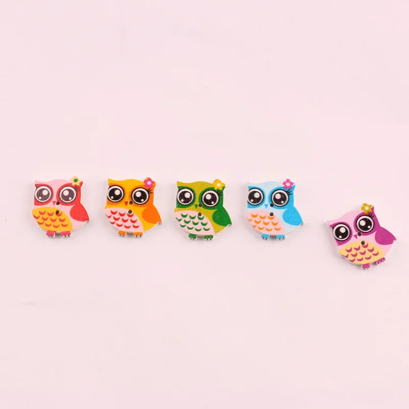 100 шт. деревянные пуговицы в виде птиц и совы 21 х24 мм|accessories for sewing|animal buttonsbutton wood 100pcs