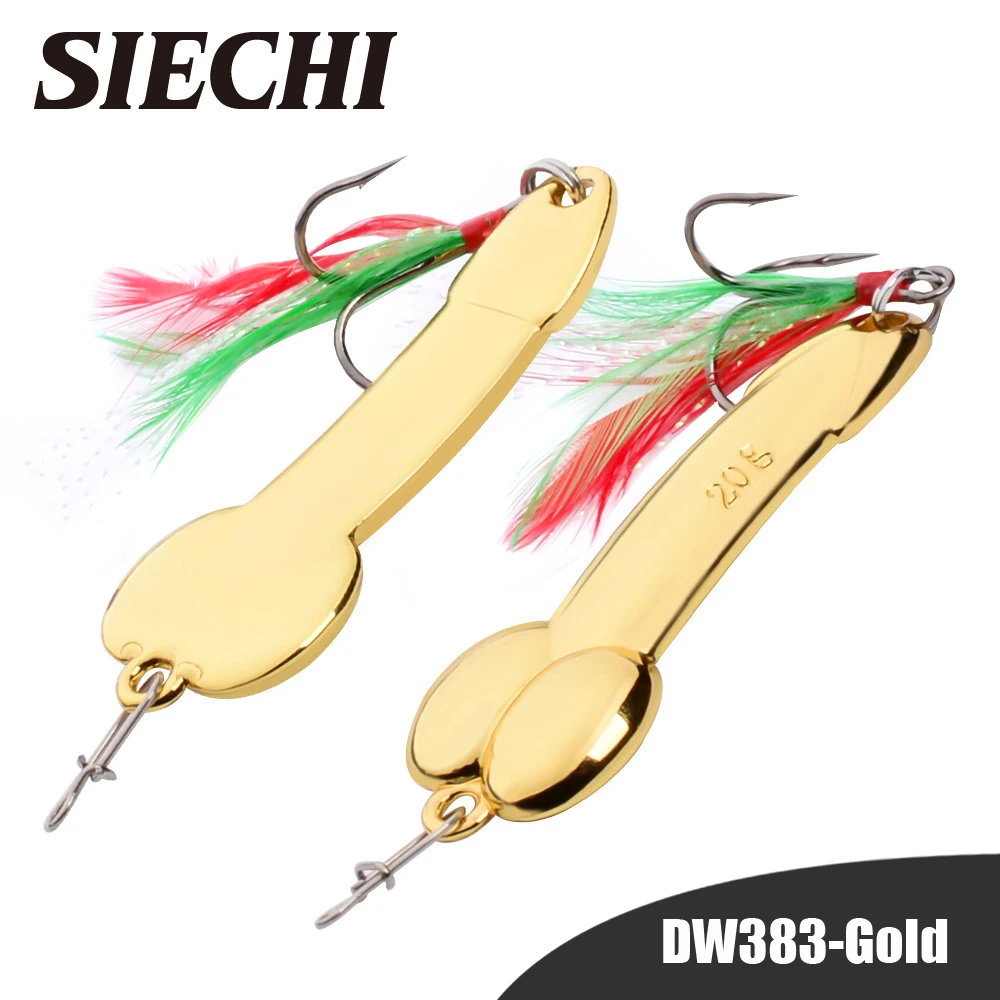 1 шт. рыболовная приманка SIECHI Spoon с пером 8 #6 #4 #2 # крючки золотистого цвета