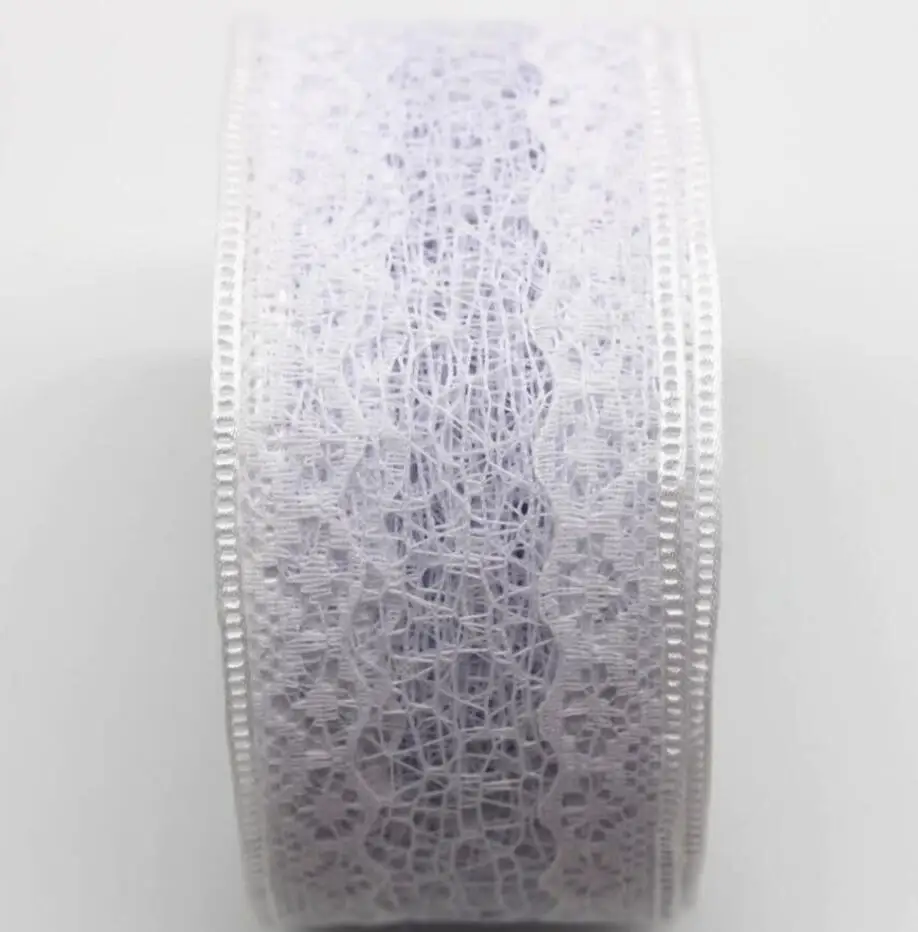New 1-1/2 38mm lace ribbon 5y/10/20 yards DIY handmade material headdress bow Christmas wedding decoration Bud silk - Цвет: 7