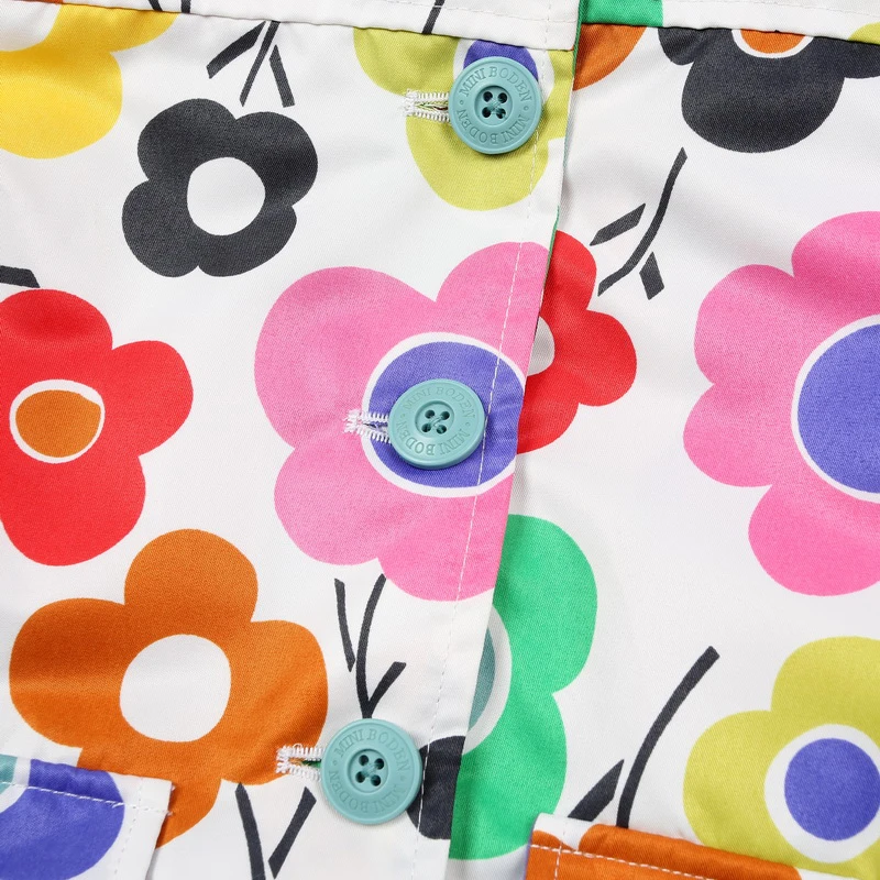 M57 модная детская утепленная длинная куртка с подкладкой и цветочным принтом на