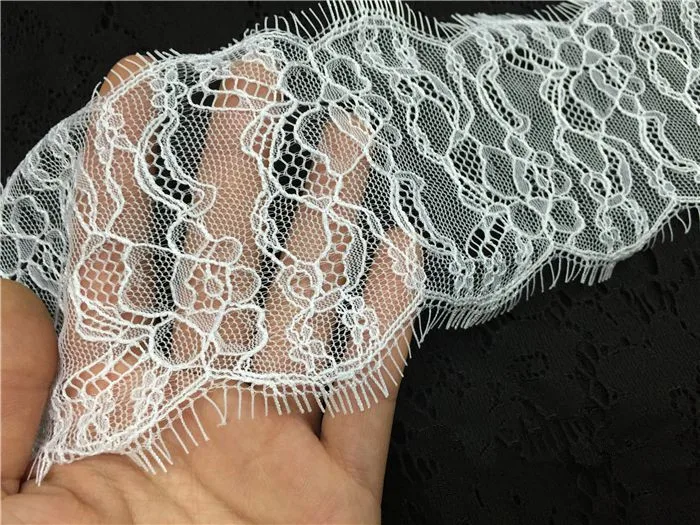 3 метра/шт 9 5 см в ширину черно-белый французский chantilly кружевная ткань высокого